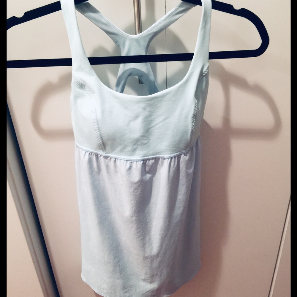 Lululemon 50 Rep Tank Top with Built in Bra Blue